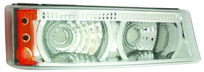 In Pro Carwear - Chevrolet Silverado IPCW Park Signals - Front - Diamond Cut with Amber Reflector - 1 Pair - CWB-337C