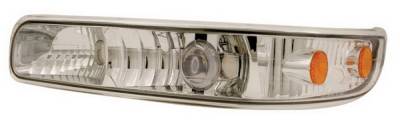 In Pro Carwear - Chevrolet Silverado IPCW Projector Park Signals - Front with Amber Reflector - 1 Pair - CWC-CE16-A