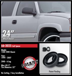 ReadyLift - ReadyLift Coil Spacer Suspension Leveling Kit - 2 Inch Lift 32.5 Inch Max Tire D