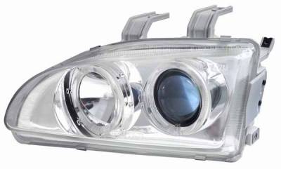 Matrix - Blue Projector Headlights with Chrome Housing and 7 Color Halo Ring - 910147