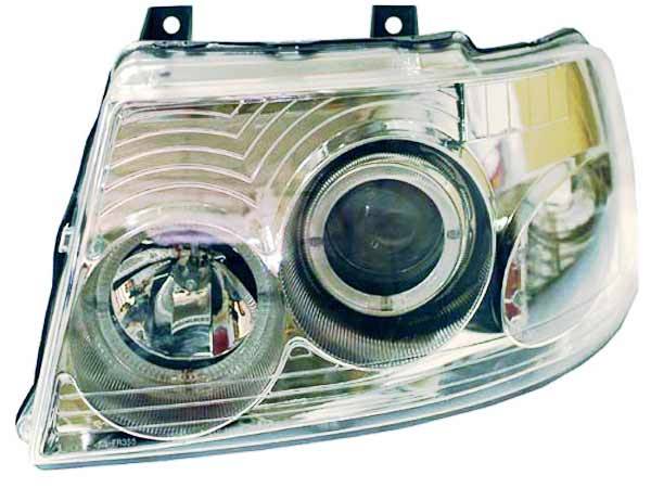 I-Tech - I-Tech Chrome Housing Headlights with Halo Ring and Clear Lights - 02AZFE03PCC