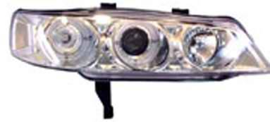I-Tech - I-Tech Projector Headlights with Chrome Housing and Halo Ring and Blue Lights - 02YDHA94PCBRIM