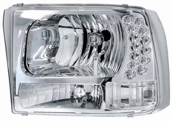 Matrix - Diamond Back Headlights with LED Lights - 1PC - 0911311CC