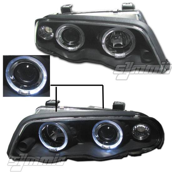 MotorB - 1 PC Projector Headlights - Black
