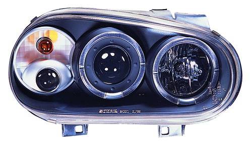 In Pro Carwear - Volkswagen Golf IPCW Headlights - Projector with Rings & Foglights - 1 Pair - CWS-1502B2