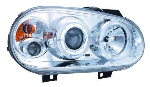 In Pro Carwear - Volkswagen Golf IPCW Headlights - Projector with Rings & Foglights - 1 Pair - CWS-1502C2