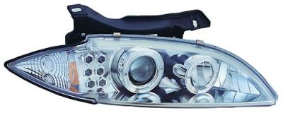 In Pro Carwear - Chevrolet Cavalier IPCW Headlights - Projector with Rings & Corners - 1 Pair - CWS-327C2