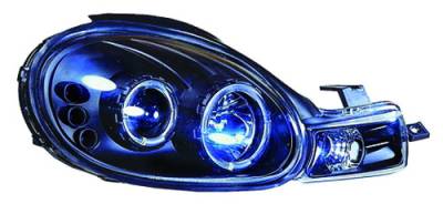 In Pro Carwear - Dodge Neon IPCW Headlights - Projector with Rings & Corners - 1 Pair - CWS-406B2
