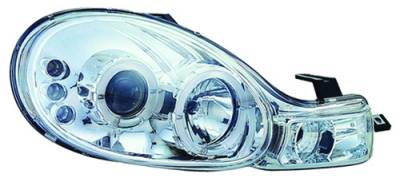 In Pro Carwear - Dodge Neon IPCW Headlights - Projector with Rings & Corners - 1 Pair - CWS-406C2