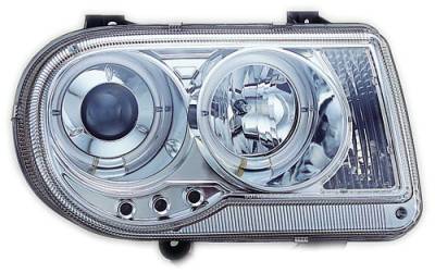 In Pro Carwear - Chrysler 300 IPCW Headlights - Projector with Rings - 1 Pair - CWS-412C2