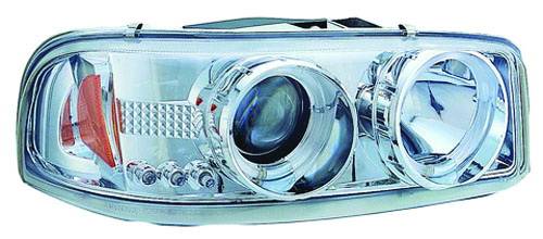 In Pro Carwear - GMC Yukon IPCW Headlights - Projector with Rings with Amber Reflector - 1 Pair - CWS-609C2