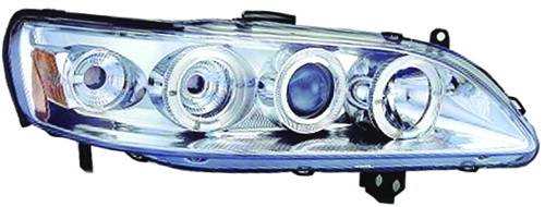 In Pro Carwear - Honda Accord IPCW Headlights - Projector with Rings with Amber Reflector - 1 Pair - CWS-712C2