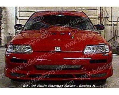 FX Designs - Honda Civic FX Design S2 Combat Style Front Bumper - FX-313A