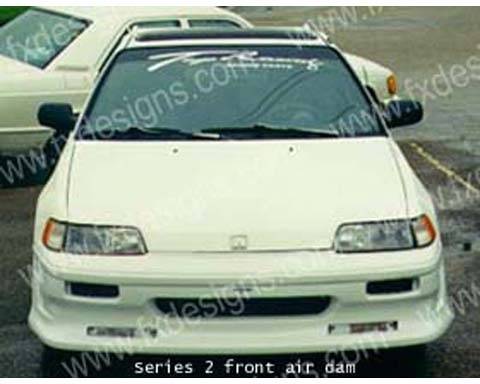 FX Designs - Honda CRX FX Design S2 Combat Style Front Bumper Cover - FX-782