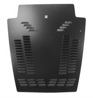 Hyline Offroad - Jeep Wrangler Hyline Louvered Hood Panel For Single Window Washer Port Models - Unfinished - TJ-50HLP-NF