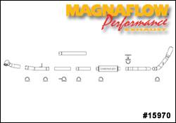 MagnaFlow - Magnaflow Performance Series 4 Inch Exhaust System - 15970