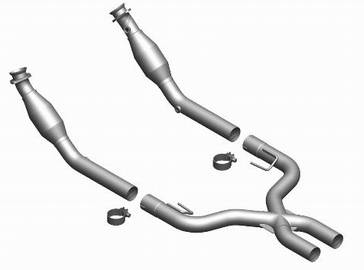 MagnaFlow - Magnaflow Direct Fit Off-Road X-Pipe with Metallic Spun Converters - 16432