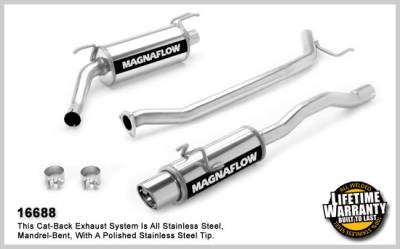 MagnaFlow - Magnaflow Single Exit Stainless Steel Cat-back System - 16688