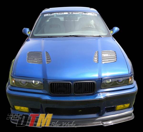 DTM Fiberwerkz - BMW 3 Series 2DR DTM Fiberwerkz GTR Vented Style Hood- CFRP - E36-GTR-VENT