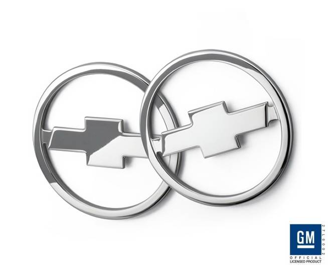 Defenderworx - Chevrolet Camaro Defenderworx Chrome Bowtie Speaker Covers - Chrome - CC1016