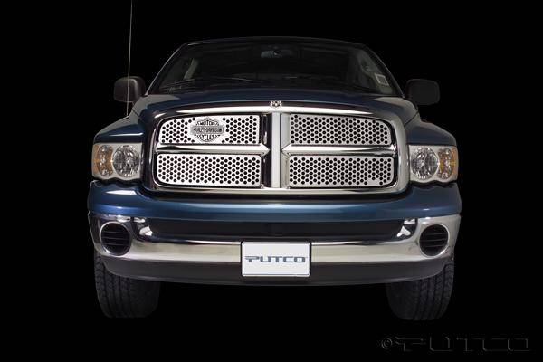 Putco - Dodge Ram Putco Punch Grille Insert with Bar & Shield - 52132