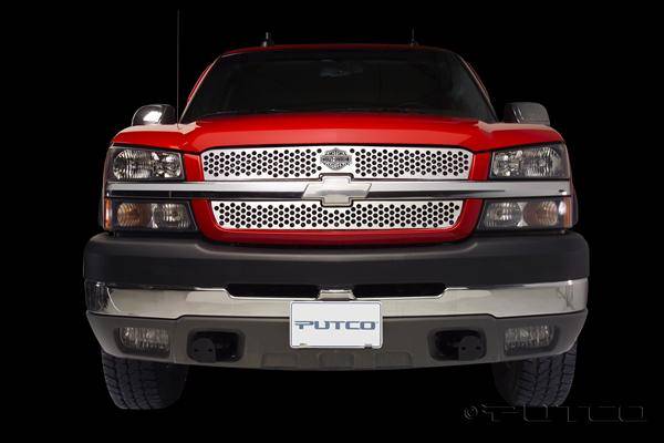 Putco - Chevrolet Silverado Putco Punch Grille Insert with Bar & Shield - 52137