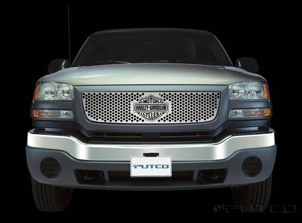 Putco - GMC Sierra Putco Punch Grille Insert with Bar & Shield - 52138