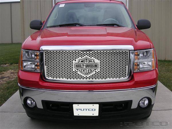 Putco - GMC Sierra Putco Punch Grille Insert with Bar & Shield - 52196