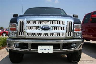 Putco - Ford F250 Superduty Putco Punch Grille Insert with Wings Logo - 56197