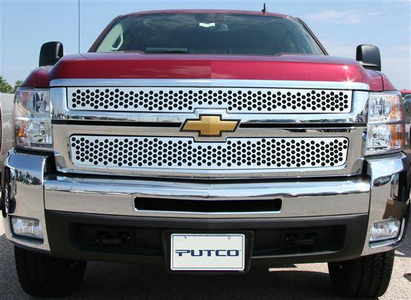 Putco - Chevrolet Silverado Putco Punch Stainless Steel Grille - 84195