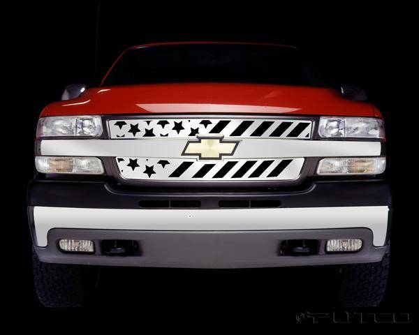Putco - Chevrolet Silverado Putco Patriot Stainless Steel Grille - 86107