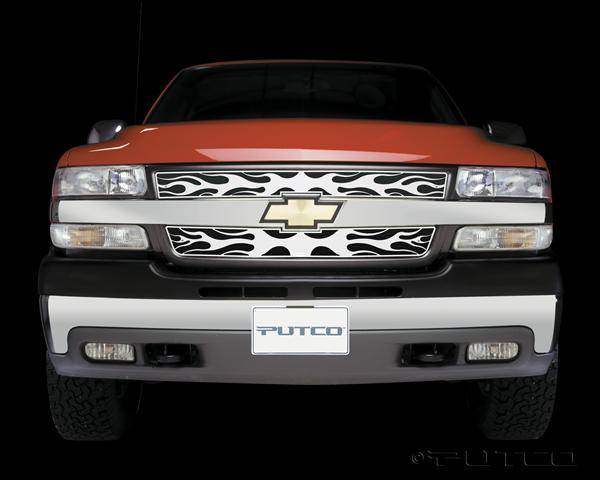 Putco - Chevrolet Silverado Putco Flaming Inferno Stainless Steel Grille - 89107