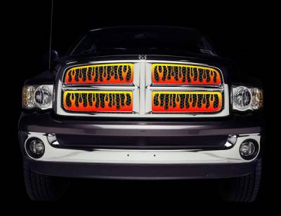 Putco - Dodge Ram Putco Flaming Inferno Stainless Steel Grille - 4 Color - 89303