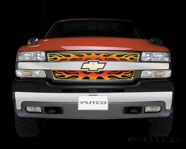 Putco - Chevrolet Silverado Putco Flaming Inferno Stainless Steel Grille - 4 Color - 89307