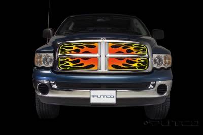 Putco - Dodge Ram Putco Flaming Inferno Stainless Steel Grille - 4 Color - 89332