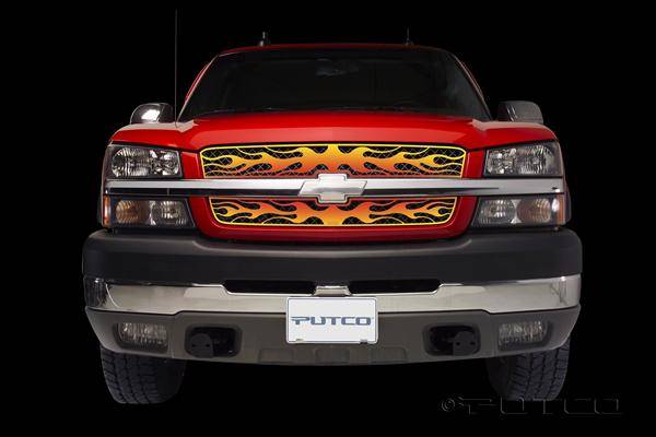 Putco - Chevrolet Silverado Putco Flaming Inferno Stainless Steel Grille - 4 Color - 89337