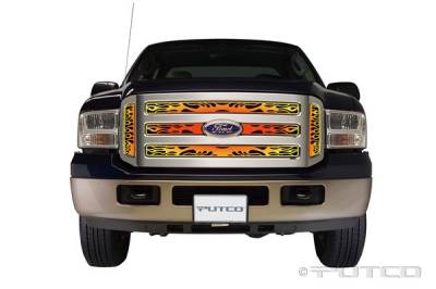 Putco - Ford F250 Superduty Putco Flaming Inferno Stainless Steel Grille - 4 Color - 89355