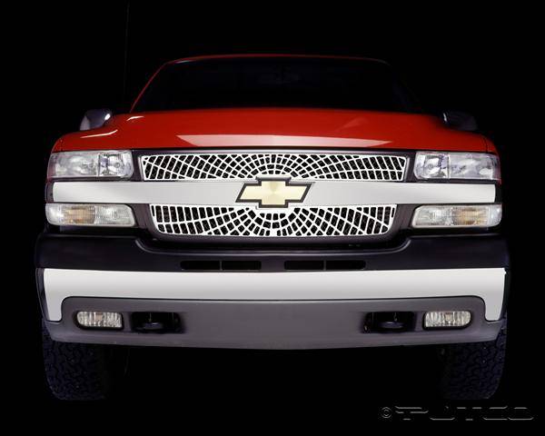 Putco - Chevrolet Silverado Putco Liquid Spider Web Grille - 303107