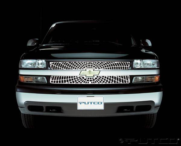Putco - Chevrolet Silverado Putco Liquid Spider Web Grille - 303108