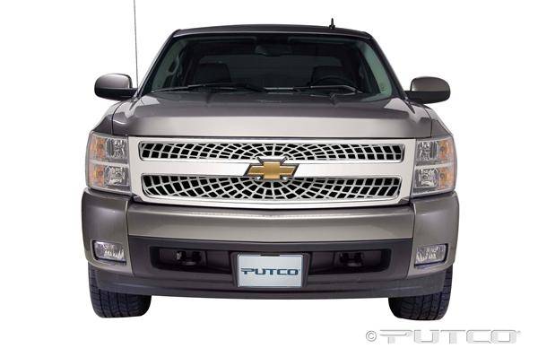 Putco - Chevrolet Silverado Putco Liquid Spider Web Grille - 303189