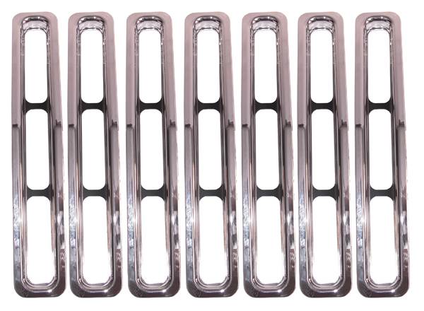 Omix - Rugged Ridge Grille Inserts - Chrome Trim - 11306-01