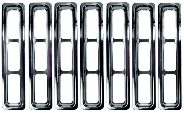 Omix - Rugged Ridge Grille Inserts - Chrome Trim - 11306-02