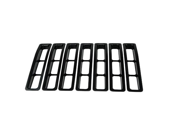Omix - Rugged Ridge Grille Inserts - Black Trim - 11306-03