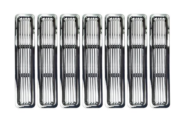 Omix - Rugged Ridge Billet Grille Inserts - Chrome Trim - 11401-02