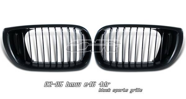 OptionRacing - BMW 3 Series 4DR Option Racing Sport Grille - Black - 64-12120
