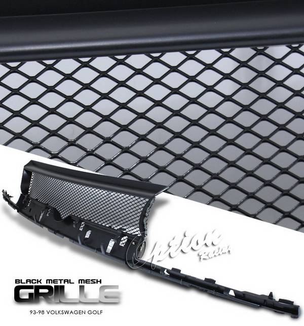 OptionRacing - Volkswagen Golf Option Racing Black Grille - Steel Mesh Style - 64-45191