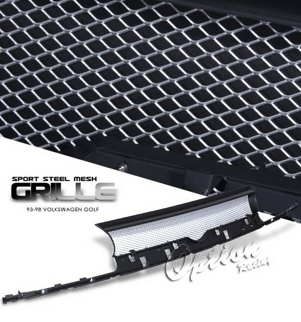 OptionRacing - Volkswagen Golf Option Racing Sport Grille - Steel Mesh Style - 64-45192