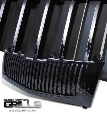 OptionRacing - Cadillac Escalade Option Racing Black Grille - Vertical Style - Black - 65-14261
