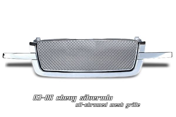 OptionRacing - Chevrolet Silverado Option Racing Diamond Grille - 65-15120