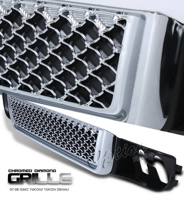 OptionRacing - GMC Yukon Option Racing Chrome Grille - Lower Chrome Grille - 1PC - 65-15267